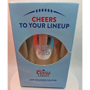 Coors Light Aluminum Cup Changes Colour When Cold "The Stats Pro" Game Day